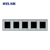 WELAIK five-fold glass switch panel 0+0+0+0+0 - ivory cream