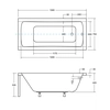 Besco Optima rectangular bathtub 150x70- ADDITIONALLY 5% DISCOUNT FOR CODE BESCO5