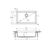 1-komorowy Гранитна мивка Corda, долен монтаж, Nero