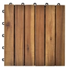 10 wooden tiles made of acacia, 30 x 30 cm vertical pattern
