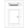 MT ONNLINE flush-mounted switchgear 2x12 modular IP30 (N+PE) metal door (24 modular)