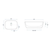 Rea Claudia White countertop washbasin (S)