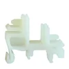 Set of 10 pieces of plastic support for the grounding connection bar with clamp on the DIN rail