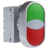 Push button, complete Spamel SP22-2KL-11-Z/Z Flat Green Oval Screw connection Plastic