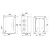 Applied plastic panel with 10 smoke door modules IP66