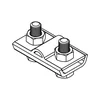 Through connector 2-śrubowe M8 (hot-dip galvanized steel) AN-01A/OG/