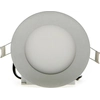 LEDsviti Dimmable Silver Circular Recessed LED Panel 120mm 6W Cool White (7585) + 1x Dimmable Source