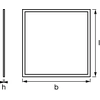 ECO LED panel 0606 840 40W WH FS1 LEDV h=9mm