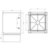 Electrical panel 500x400x240mm with transparent door IP65 IK10 UV without halogen