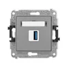 KARLIK USB socket AA 3.0 Color: Matt gray