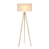 Boho Floor Lamp 1xE27 Max.40W Oiled Oak / Transparent PVC / Beige Britop