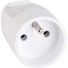 Portable, single earthed socket, white