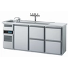Refrigerated bar table | AGT M731L 81-1 / 2/2 Rilling | 0.4 kW | 2100x700x980 mm