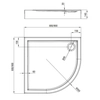 Deante Jasmin semi-circular shower tray 80x80x14 cm- Additionally 5% DISCOUNT on the code DEANTE5
