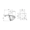 Recessed three-phase industrial socket 5 poly 32A 380/415V 50-60Hz IP44