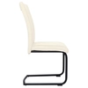 Lumarko Table chairs, cantilever, 4 pcs, cream, fabric