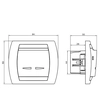 Installation switch Ospel ŁP-4J/m/00 GAZELA White Push-in clamp Plastic IP20