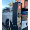 Electric car charging station e:car MINI PREMIUM charging post 2x 22kW Burberry stripes