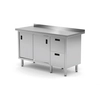 Stainless table with the cabinet + 2 drawers 180x70x85 | Polgast