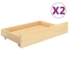 Lumarko Bed frame with 2 drawers, solid pine wood, 100x200 cm