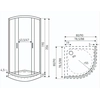 Kerra Madera STR semi-circular shower cabin 90 with a shower tray