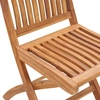 Folding garden chairs with cushions, 6 pcs., Teak