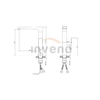 Invena MIDNIGHT BZ-35-014-V Sink mixer, black-pink gold