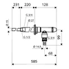 Polar II external valve 1/2" frost-resistant comfort + socket wrench head