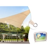 Garden sail shade UV polyester 5m triangle GreenBlue GB502 cream hydrophobic surface