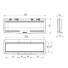 Smoky inspection door 13 modules 253x97mm with gasket IP54