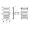 Invena bathroom radiator 540x1000 graphite UG-02-100-A