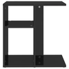 Lumarko Side table, high gloss, black, 50x30x50 cm, chipboard
