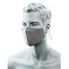 2vrstvá protimikrobiální látková rouška na obličej s nosním můstkem Barva: šedá, POTISK: bez POTISKU