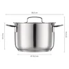 3 l All Steel pot with lid 1064751