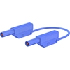Safety test leads Stäubli SLK425-E / N [male connector, lamella 4 mm - male connector, lamella 4 mm] 1.00 m blue 1 pc.