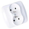 Double earthed socket AGZ2/11 White chord