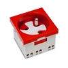 Modular socket 230V with grounding 1-krotne std 45x45, with lock and release, red