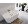 Free-standing wall-mounted bathtub Besco Vica 170 including siphon cover with gold overflow - ADDITIONALLY 5% DISCOUNT FOR CODE BESCO5