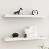 Lumarko Loggia wall shelves, 2 pcs, white, 80x15x4 cm, MDF
