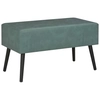 Lumarko Bench with drawers, 80 cm, sea green, artificial leather