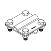 Cross connector 4-śrubowe M8 3-płytkowe B=30mm (hot-dip galvanized steel) AN-03D/OG/