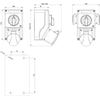 Installation kit IP44 with reversing switch L-0-P,32 A,3P+PE,dławnica M32 ZI22\R361