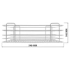 Pull-out kitchen shelf drawer Cargo basket 60 cm