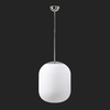 Pendant luminaire Osmont LED not exchangeable Stainless steel Chrome Glass opal AC