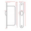 NARROW LOCK FOR GATE DOOR ROLLER JANIA