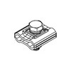 Through connector 1-śrubowe M10 (hot-dip galvanized steel) AN-01D/OG/