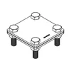 Cross connector 4-śrubowe M8 B=30mm (hot-dip galvanized steel) AN-03E/OG/