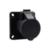 Industrial panel socket, straight 16A/3P 200V-250V /FE/ IP44 black F7.0151