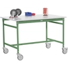 Manuflex BB4049.6011 Feeding TABLE Mobile BASE with PVC top in Resedagreen RAL 6011, SxTxH: 1250 x 800 x 850 mm