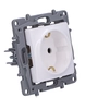 SCHUKO socket white - screw terminals with NILOE shutter